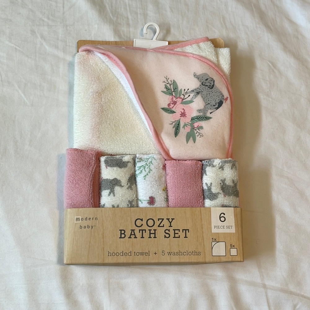 Baby cosy bath set